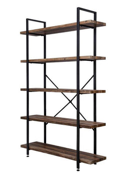VDD Wandkast - industrieel - metalen frame - zwart - 140x32x178 cm
