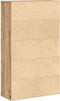 vidaXL - Boekenkast - 60x24x101,5 - cm - bewerkt - hout - artisanaal - eikenkleurig