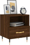 vidaXL - Nachtkastjes - 2 - st - 40x35x47,5 - cm - bewerkt - hout - bruin - eikenkleur