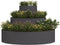 vidaXL - Tuinplanter - Set - Zwart - Staal
