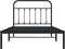 vidaXL - Bedframe - met - hoofdbord - metaal - zwart - 100x200 - cm
