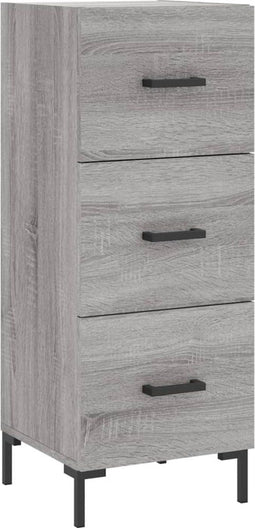 vidaXL - Dressoir - 34,5x34x90 - cm - bewerkt - hout - grijs - sonoma - eikenkleurig