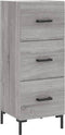 vidaXL - Dressoir - 34,5x34x90 - cm - bewerkt - hout - grijs - sonoma - eikenkleurig