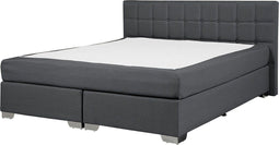 ADMIRAL - Boxspringbed - Donkergrijs - 160 x 200 cm - Polyester