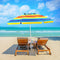 Coast Strandparaplu 220 cm - UPF50 Draagbare Parasol Kantelbaar - Multicolor