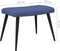 vidaXL Relaxstoel met voetenbank stof blauw