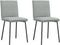 vidaXL - Eetkamerstoelen - 2 - st - fluweel - lichtgrijs