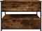 vidaXL - Salontafel - 70x50x50 - cm - bewerkt - hout - en - metaal - gerookt - eiken