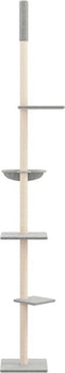 vidaXL - Kattenmeubel - vloer - tot - plafond - 263,5-289,5 - cm - lichtgrijs
