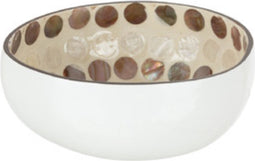 J-Line Halve Kokosnoot Bol Nuye Noot/Verf Bruin/Wit