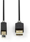 Nedis CCBW60100AT20 - USB A naar USB B Kabel - 200cm - Grijs