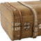 J-Line set van 2 Koffers Afgerond - hout - beige