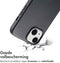 Accezz MagSafe Leather Backcover - iPhone 14 - Echt leer met verhoogde randen - Zwart
