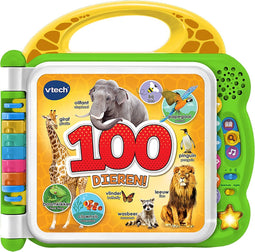 VTech Baby Mijn Eerste 100 Woordjes Boek Dieren - Educatief Babyspeelgoed - Woordjes Leren - Lezen en Geluiden - Cadeau - Baby Speelgoed 1.5 tot 4 Jaar
