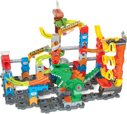 VTech Marble Rush Dino Adventures Magnetic Set XL400E Knikkerbaan - Dinosaurus Speelgoed - Inclusief Elektronische Lift en Magnetische Elementen - Speelgoed vanaf 4 Jaar