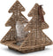 Riviera Maison Rustic Rattan Lovely Trees Votive - Rattan Pitriet - Naturel - 15.0x12.5x17.0 cm