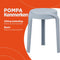 Alterego Pompa - Lage Stapelbare Kruk - Blauw Plastic - 35x35.5x45cm