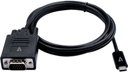 V7 V7UCVGA-2M - USB-C Adaptor - VGA D-Sub - Zwart