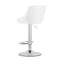 KAST kruk - wit eco-leer/chroom onderstel x 2