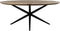 HSM Collection Eettafel Ovaal Bern 220cm Naturel/Zwart Mangohout/Ijzer