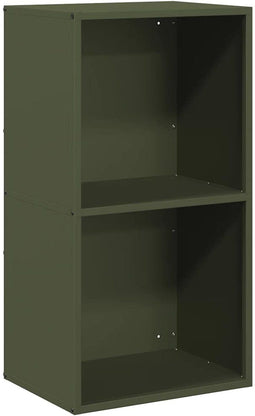 vidaXL - Brandhoutrek - 40x30x75 - cm - koudgewalst - staal - olijfgroen