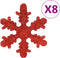 vidaXL - 111-delige - Kerstballenset - polystyreen - rood