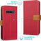 iMoshion Hoesje Geschikt voor Samsung Galaxy S10 Hoesje Met Pasjeshouder - iMoshion Luxe Canvas Bookcase - Rood