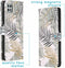 iMoshion Hoesje Geschikt voor Samsung Galaxy A22 (5G) Hoesje Met Pasjeshouder - iMoshion Design Softcase Bookcase - Wit / Meerkleurig / Goud / Glamour Botanic