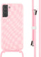 iMoshion Hoesje Geschikt voor Samsung Galaxy S21 Plus Hoesje Met Koord - iMoshion Siliconen design hoesje met koord - Roze / Retro Pink