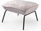 Dutch Decor - SCOTT - Voetenbankje - velvet poef - 57x54x40 cm - ideale bijzet poef - Pumice Stone - beige- Hocker- Zitmeubel