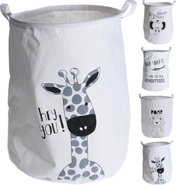 wasmand - opbergmand kinderen - speelgoedmand - mand - opvouwbaar - dier Hond - 40XH50 cm - giraf - olifant - krokodil - tijger