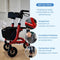 Safe Age® Rollator - Lichtgewicht opvouwbaar - Gevoerde zitting rugleuning - Rood