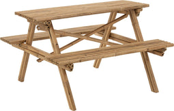 J-Line bank Picknick - bamboe/jute - naturel