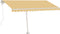 vidaXL - Luifel - vrijstaand - automatisch - 400x300 - cm - geel - en - wit