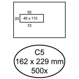 Vensterenvelop C5 VL Gegomd Wit