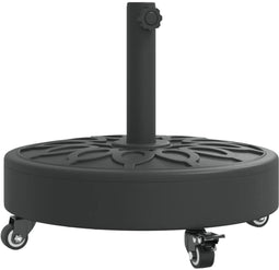 vidaXL - Parasolvoet - met - wielen - voor - stok - van - Ø38 - / - 48 - mm - 27 - kg - rond
