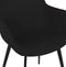 Alterego Riga - Zwart Stof - Met Armleuningen - 59x54x80cm