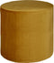 WOOOD Sara Poef Hoog - Velvet - Oker - 46x46x46