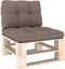 vidaXL - Palletkussens - 2 - st - stof - taupe