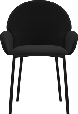 vidaXL - Eetkamerstoelen - 2 - st - fluweel - zwart