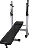 vidaXL - Trainingsbank - met - gewichtenrek - en - halterset - 60,5 - kg