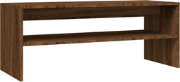 vidaXL - Salontafel - 100x40x40 - cm - bewerkt - hout - bruin - eikenkleur