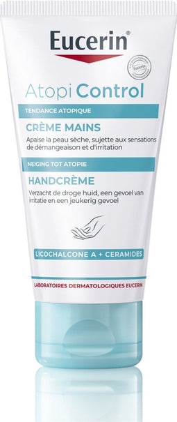 Eucerin AtopiControl Handcrème - Ongeparfumeerd - Ceramiden voor droge handen - 75ml