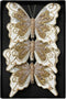 Vlinder pes l12b8h1 cm champagne 3st kerst