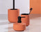 WC-borstel met houder - Terracotta WC-borstel met houder