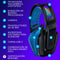 Logitech G535 - Headset - Draadloos RF-connectiviteit 12 m - Zwart Blauw