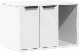 vidaXL - Kattenbakkast - 60x40x40 - cm - bewerkt - hout - wit