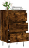 vidaXL - Dressoir - 40x35x70 - cm - bewerkt - hout - gerookt - eikenkleurig