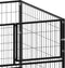 vidaXL - Hondenkennel - 6 - m² - staal - zwart