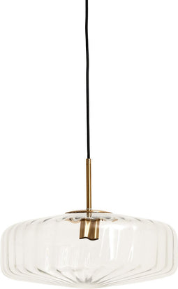 vtwonen Hanglamp Pleat - Glas - Ø40cm - Retro - Woonkamer - Slaapkamer